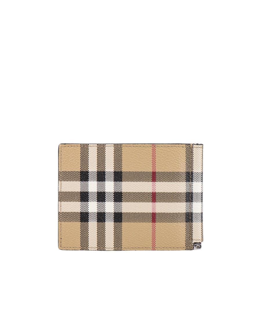 BURBERRY Vintage Check Bi-fold Cardholder In Nude Product Image