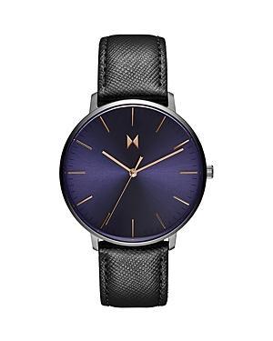 MVMT Mens Legacy Slim Panther Black Leather Strap Watch Product Image