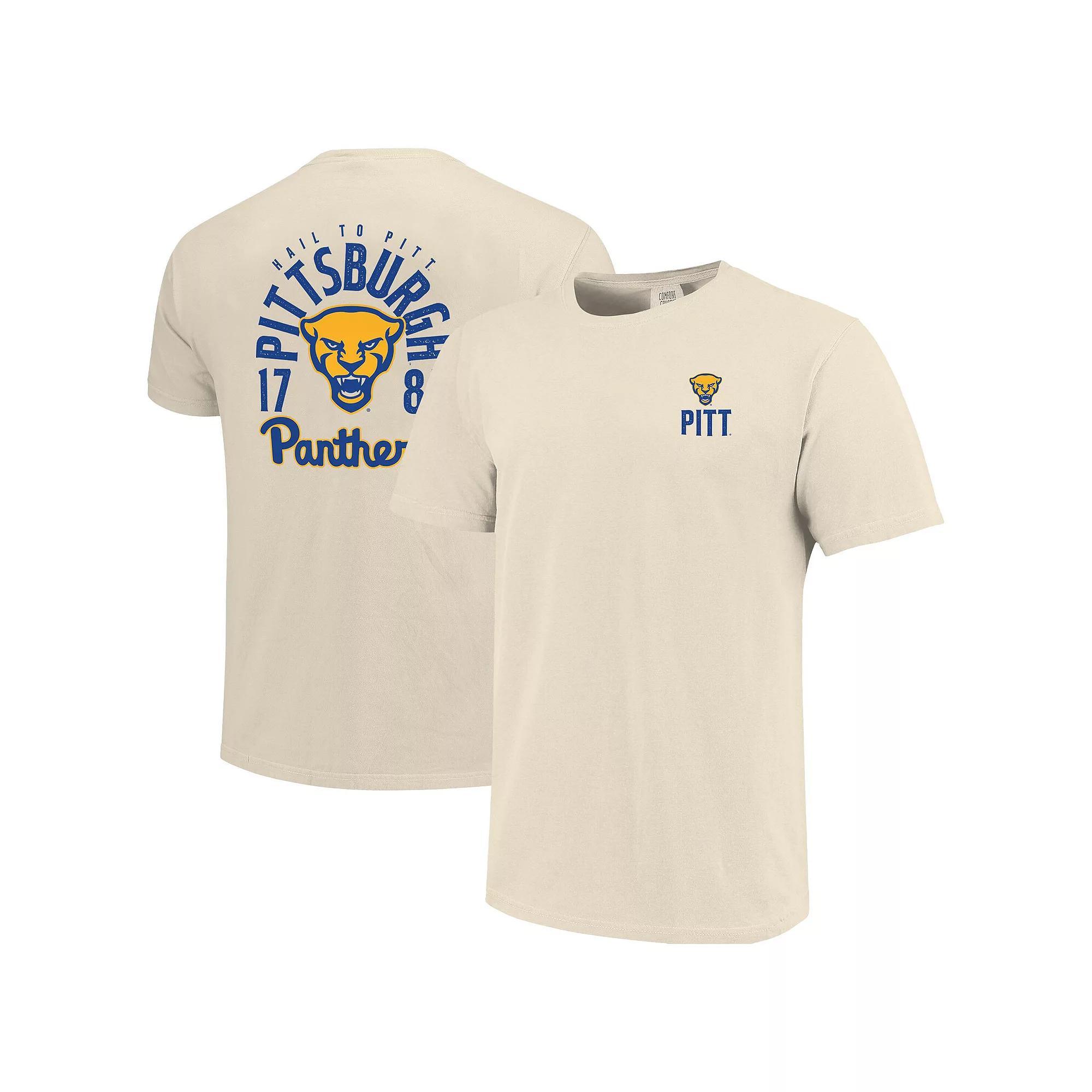 Men's Cream Pitt Panthers Comfort Colors Mascot Overlay T-Shirt, Size: Large, Beige Product Image