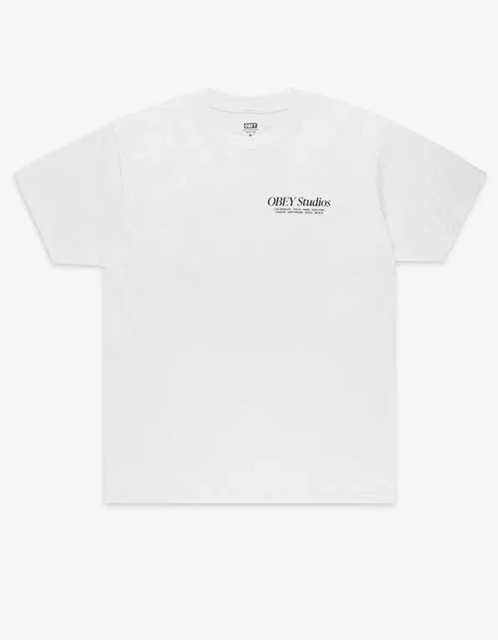 OBEY Visual Food For You Mens Tee - WHITE Product Image
