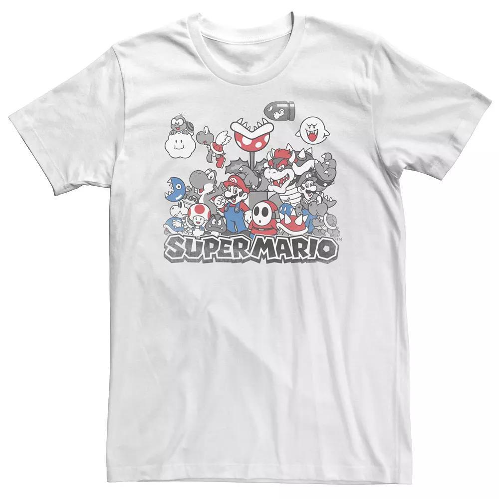 Big & Tall Nintendo Super Mario Running Tee, Men's, Size: XXL Tall, White Product Image