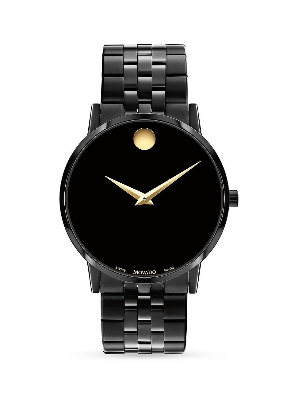 Men's Movado MuseumÂ® Classic Black PVD Watch with Black Dial (Model: 0607626) Product Image