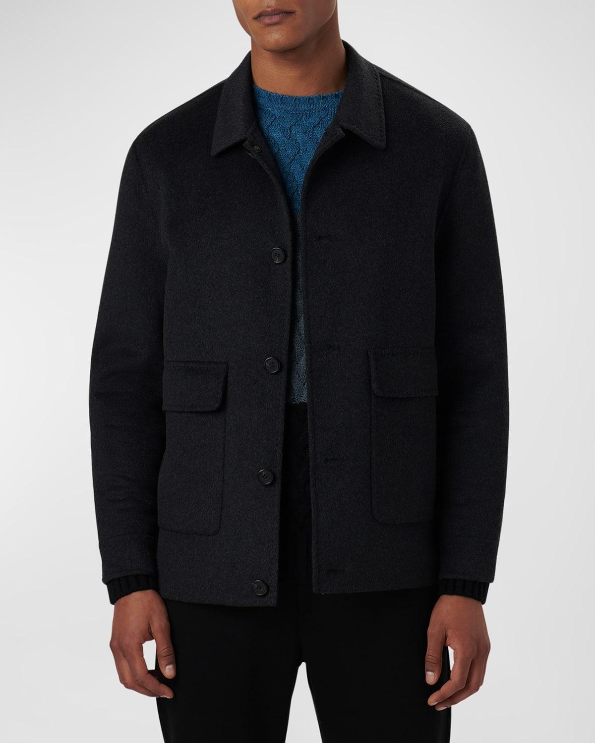 Mens Full-Button Wool Jacket Product Image