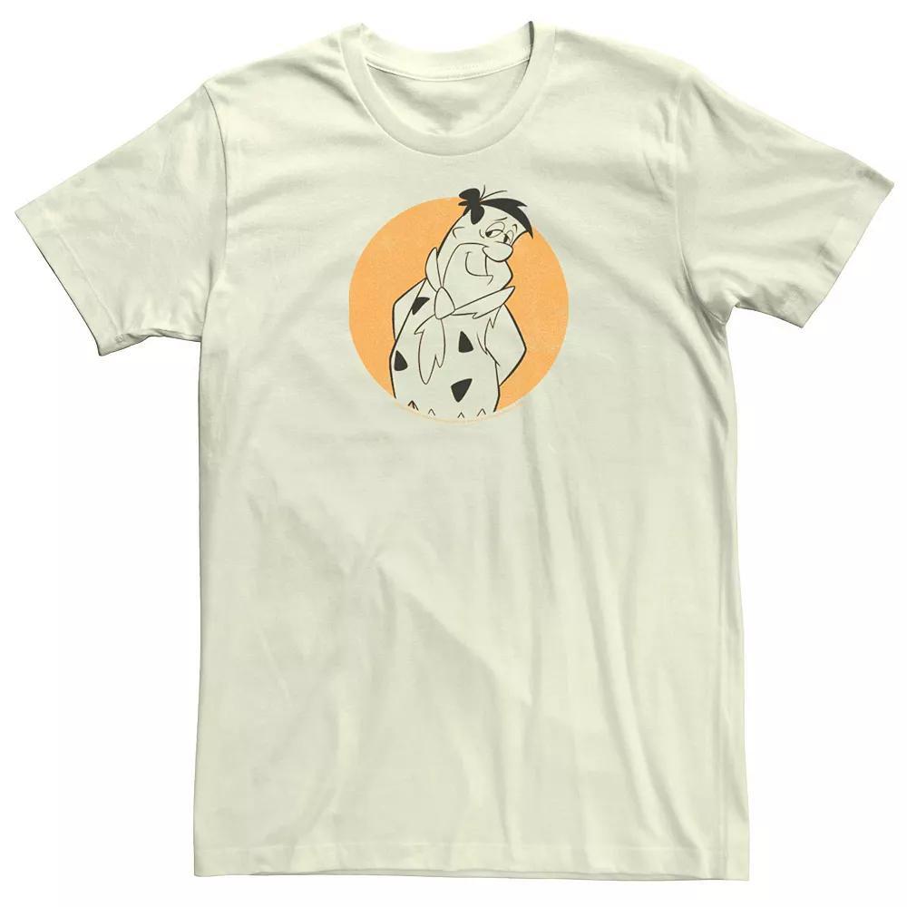 Men's The Flintstones Fred Circle Portrait Tee, Size: XXL, Natural Product Image