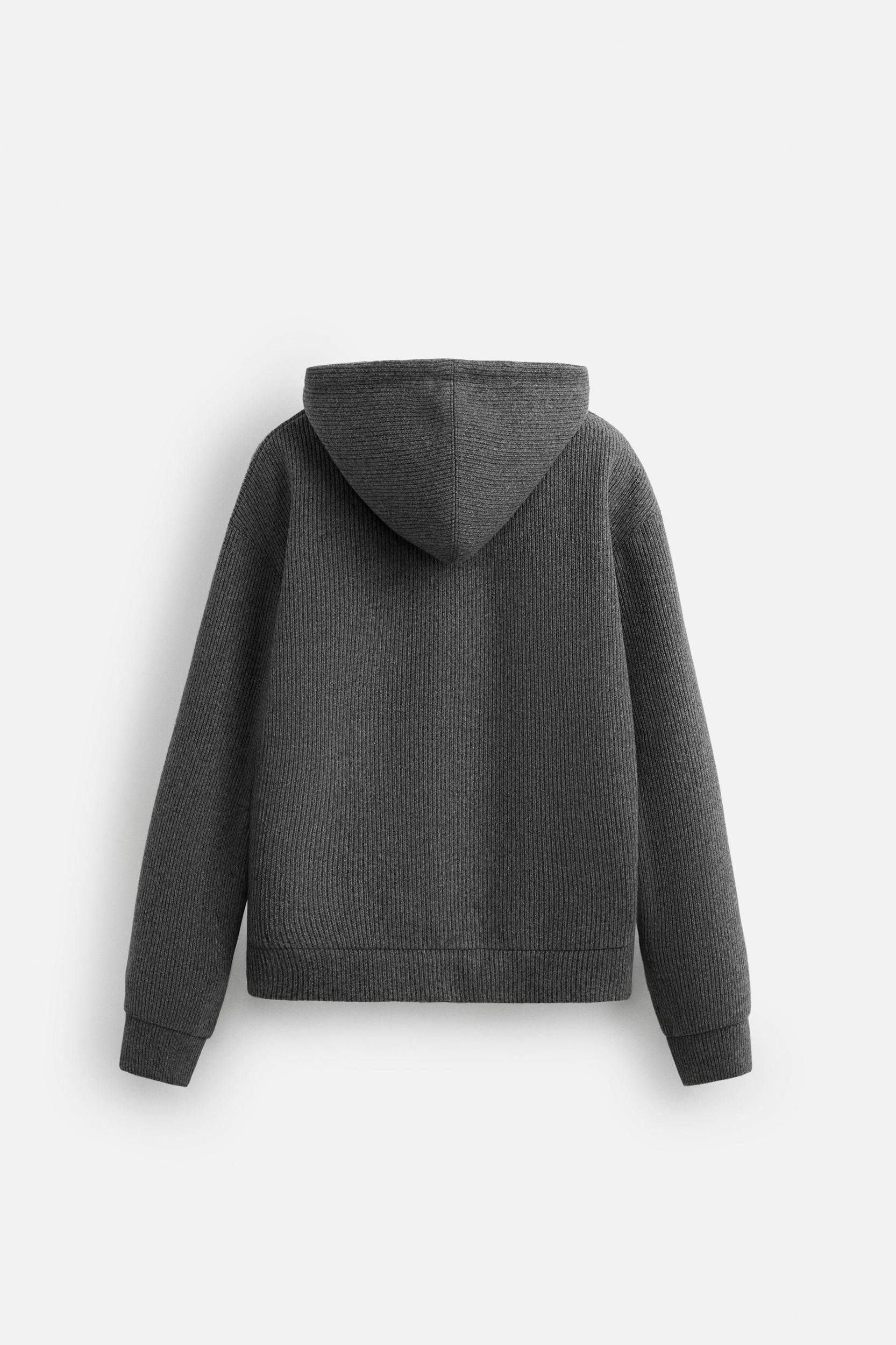 BRUSHED TEXTURE ZIP-UP SWEATSHIRT Product Image