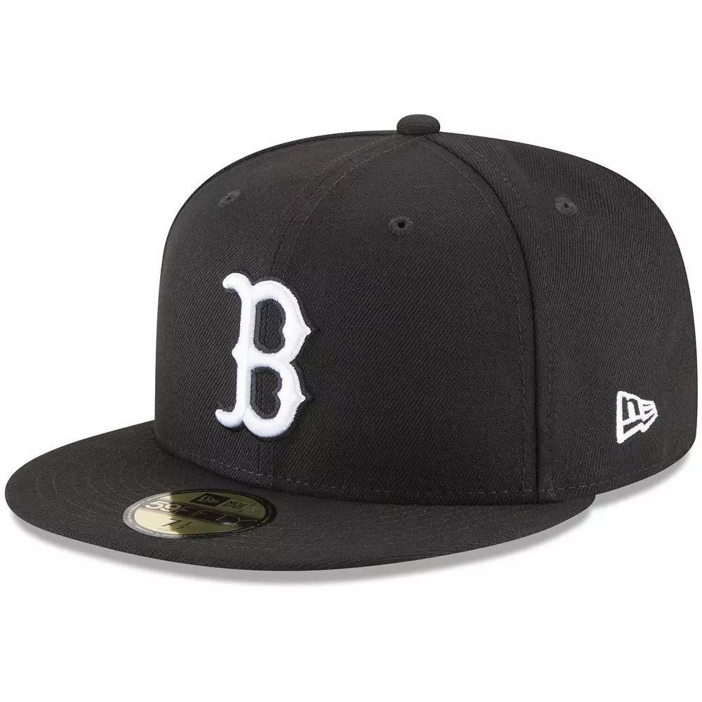 Men's New Era Black Boston Red Sox 59FIFTY Fitted Hat, Size: 8 Product Image
