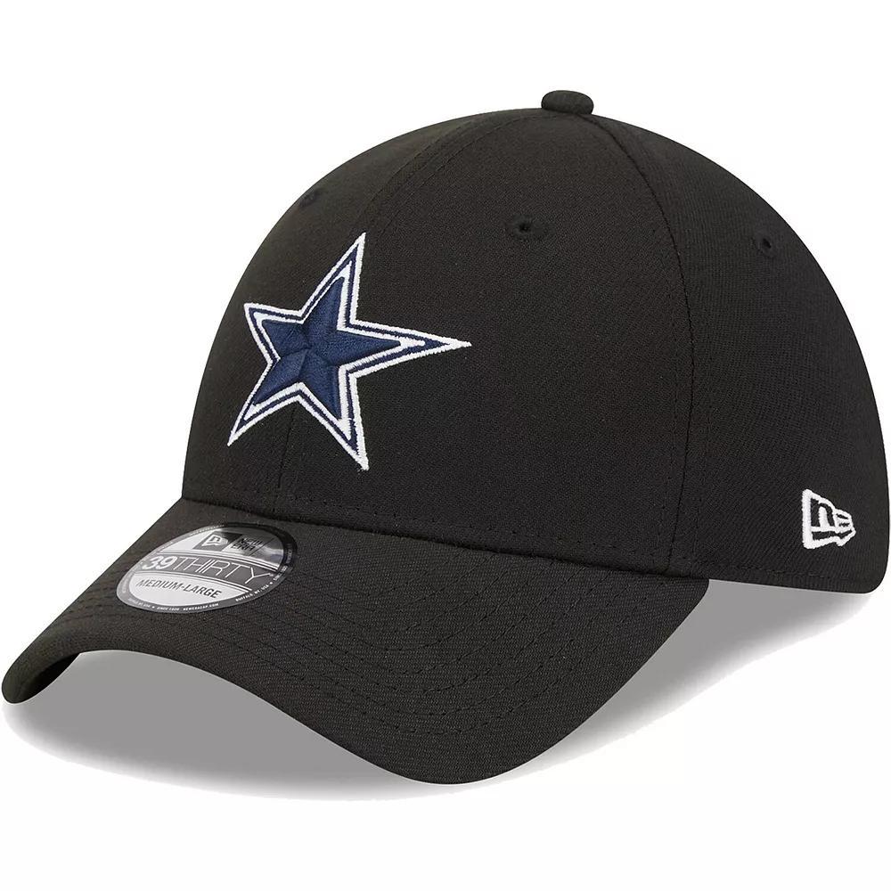 Men's New Era Black Dallas Cowboys  Main 39THIRTY Flex Hat, Size: Medium/Large Product Image