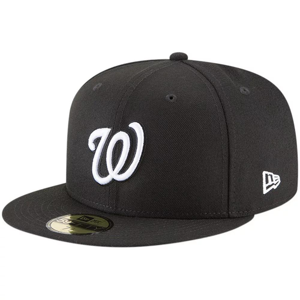 Men's New Era Black Washington Nationals 59FIFTY Fitted Hat, Size: 7 1/4 Product Image