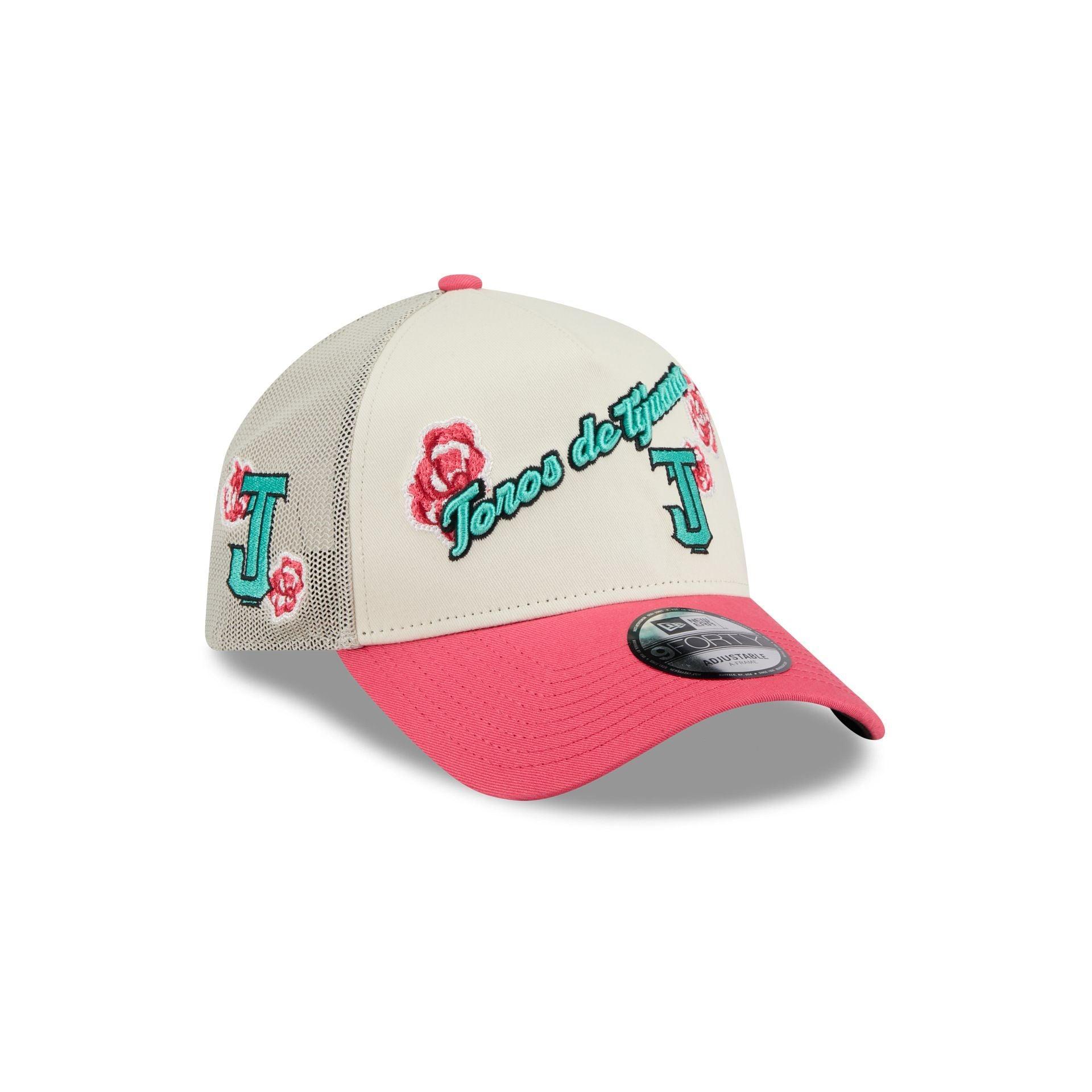 Toros de Tijuana Two-Tone Pink Rose 9FORTY A-Frame Snapback Hat Male Product Image