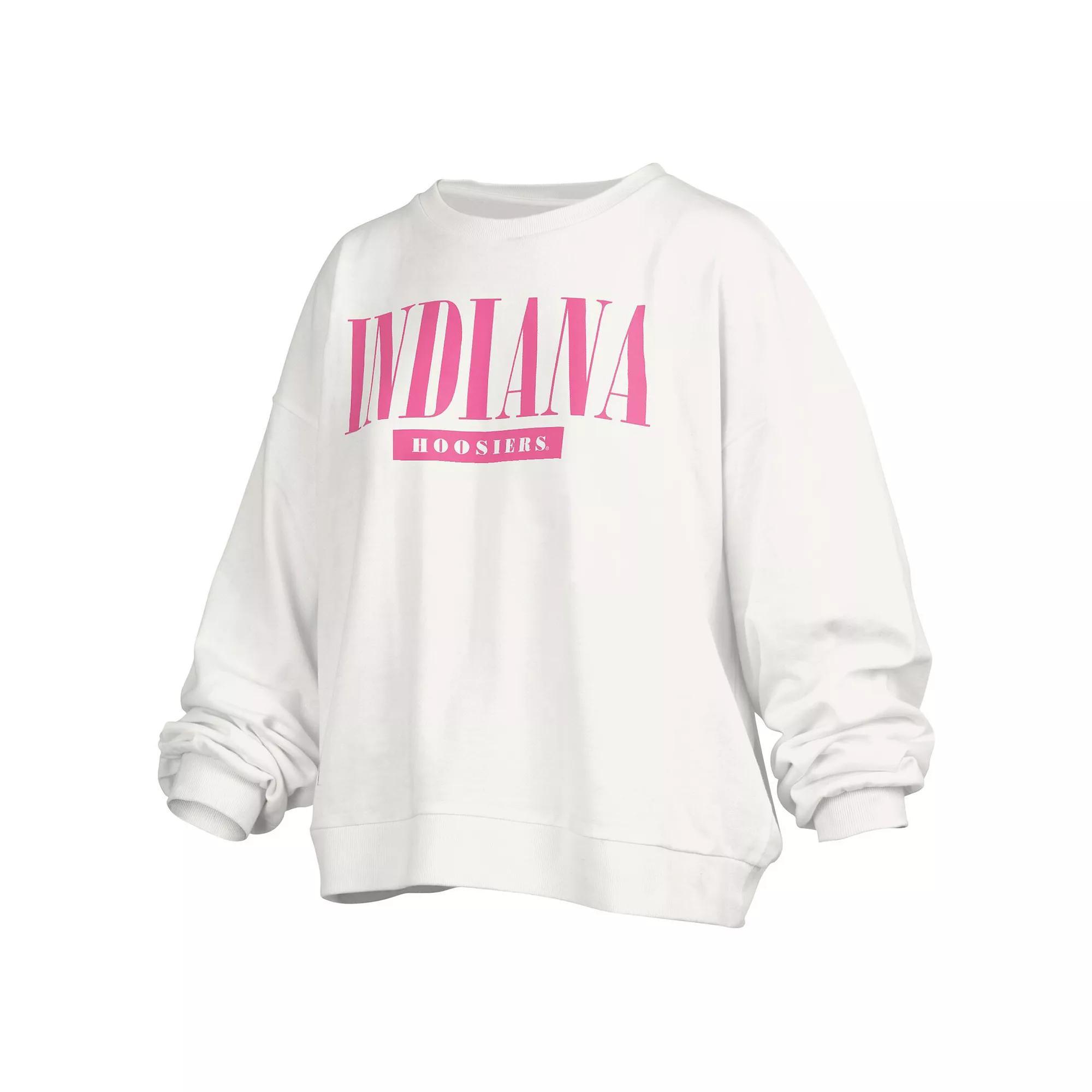 Women's Pressbox White Indiana Hoosiers Sutton Janise Waist Length Over Product Image