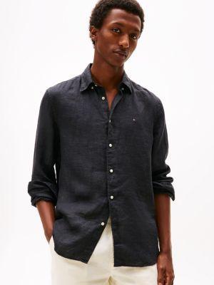 Regular Fit Pigment-Dyed Linen Shirt Product Image