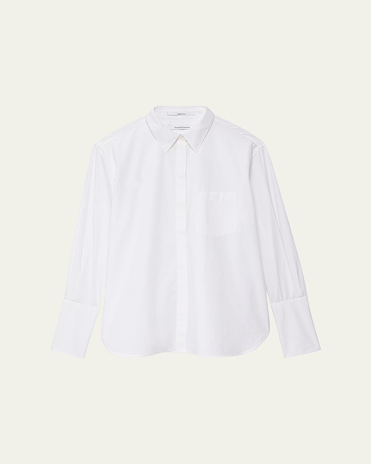 Womens Tailored Cotton Poplin Shirt Product Image