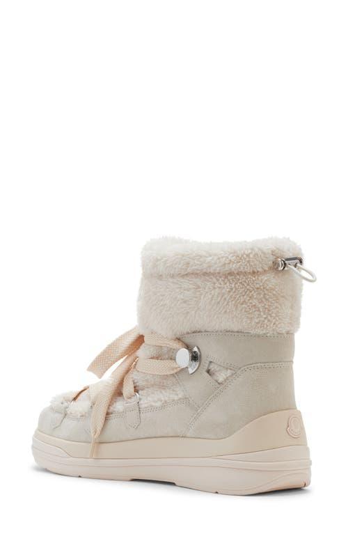 MONCLER Insolux Leather-trimmed Snow Boots In Off-white Product Image