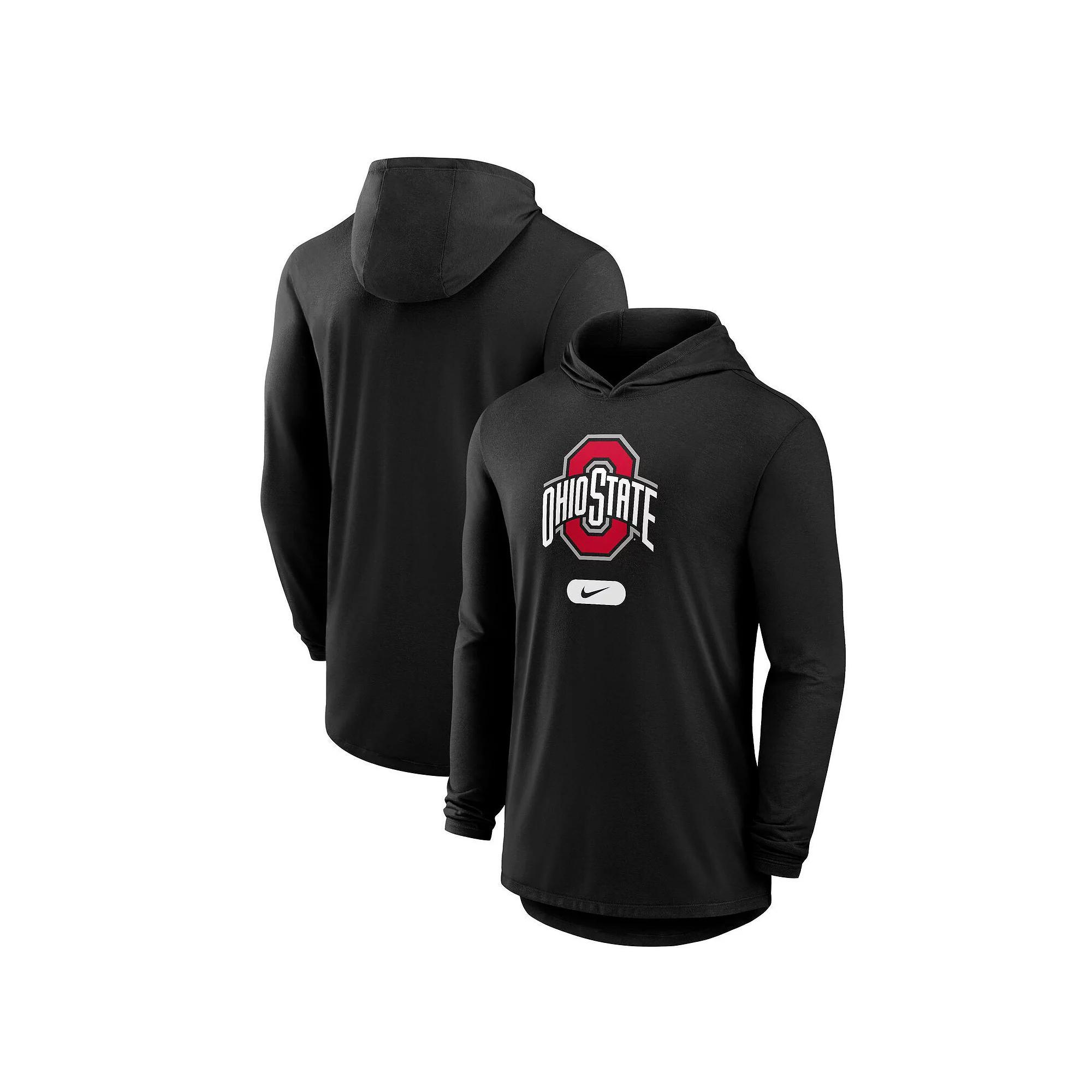Ohio State Buckeyes Nike Mens Dri-FIT College Long-Sleeve Hooded T-Shirt | 01NB912ZOH-K9W Product Image