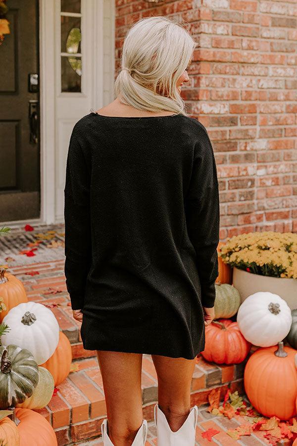 Fall Latte Shift Sweater in Black Product Image