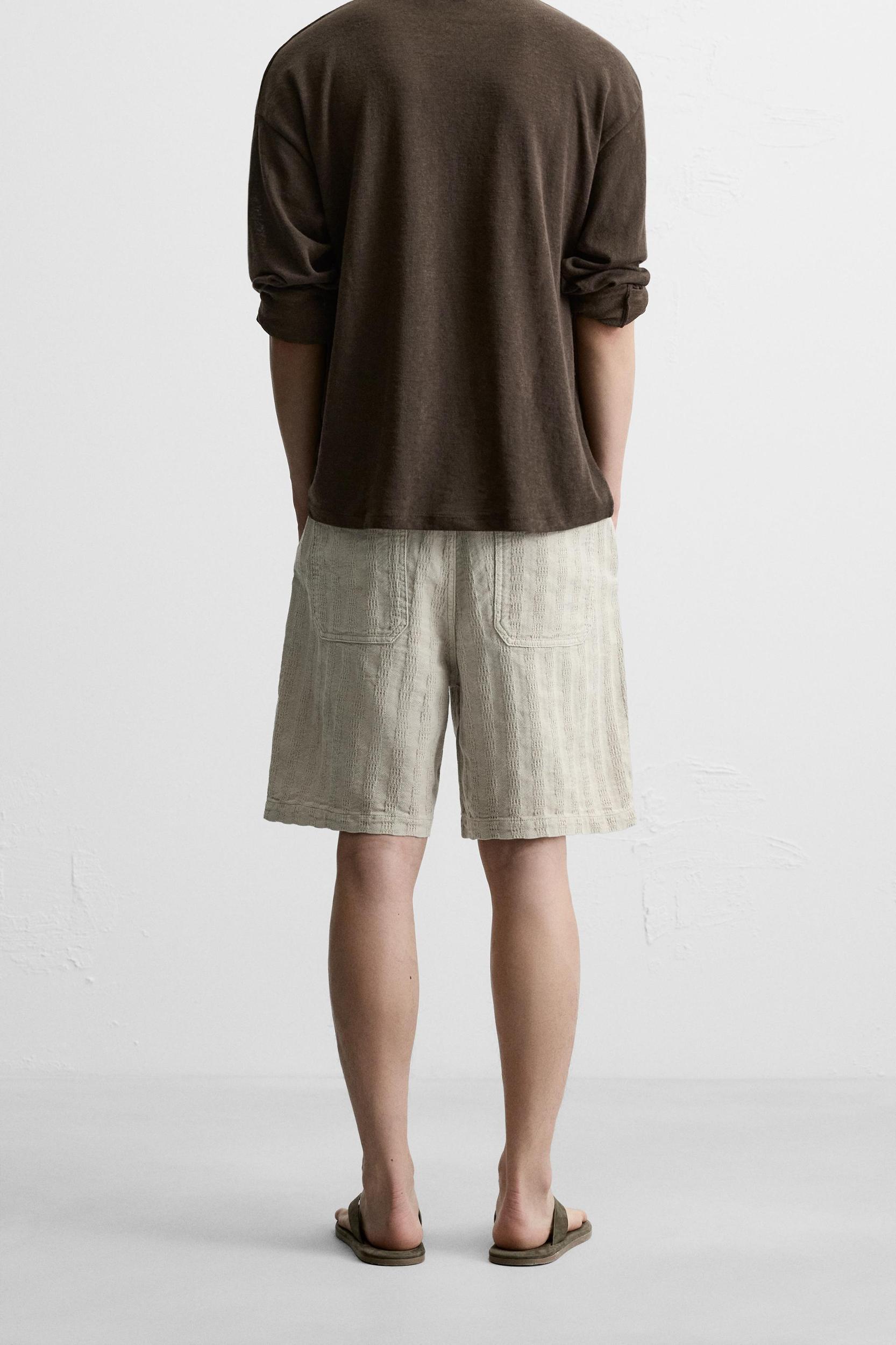 STRIPED JACQUARD SHORTS Product Image