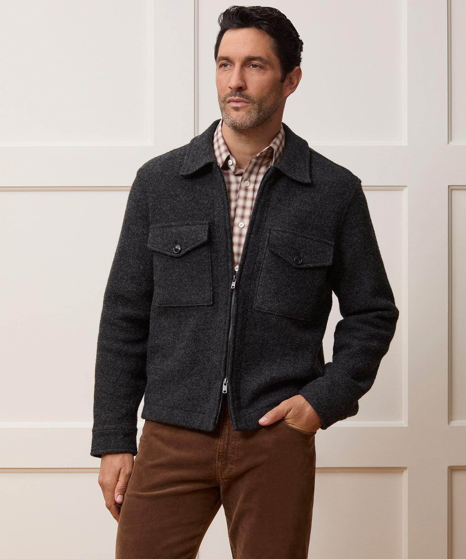 Italian Boiled Wool Full-Zip CPO Jacket Product Image