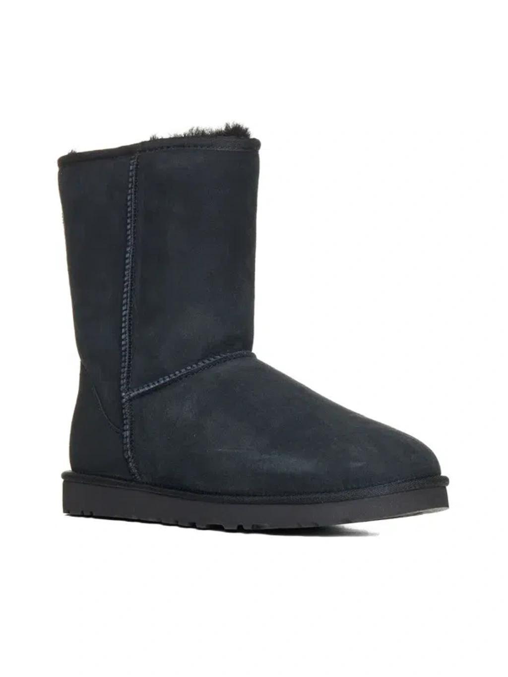 UGG Classic Shorts Suede Ankle Boots In Black Product Image