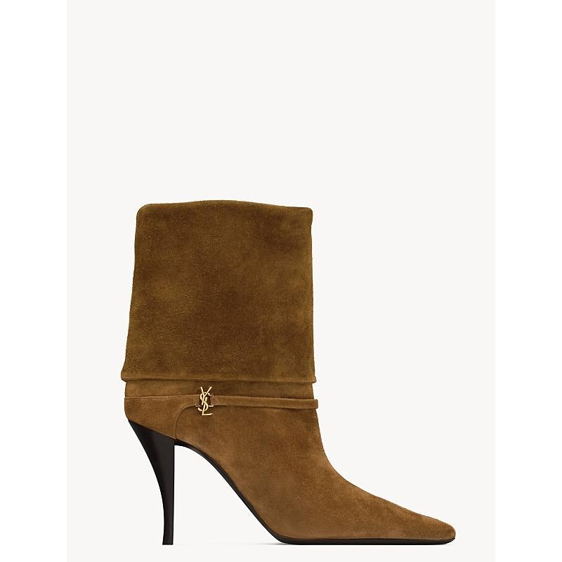 Saint Laurent Womens Niki Booties In Suede Product Image