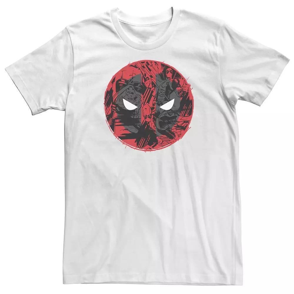 Big & Tall Marvel Deadpool Comic Logo Fill Tee, Men's, Size: 4XLT, White Product Image