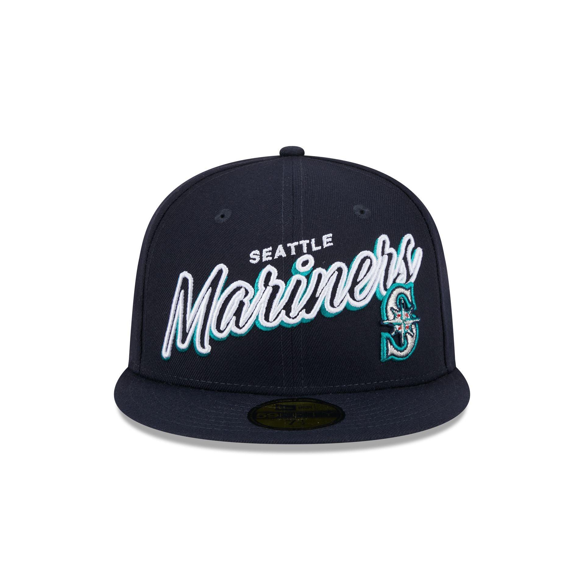 Seattle Mariners Script Sided 59FIFTY Fitted Hat Male Product Image