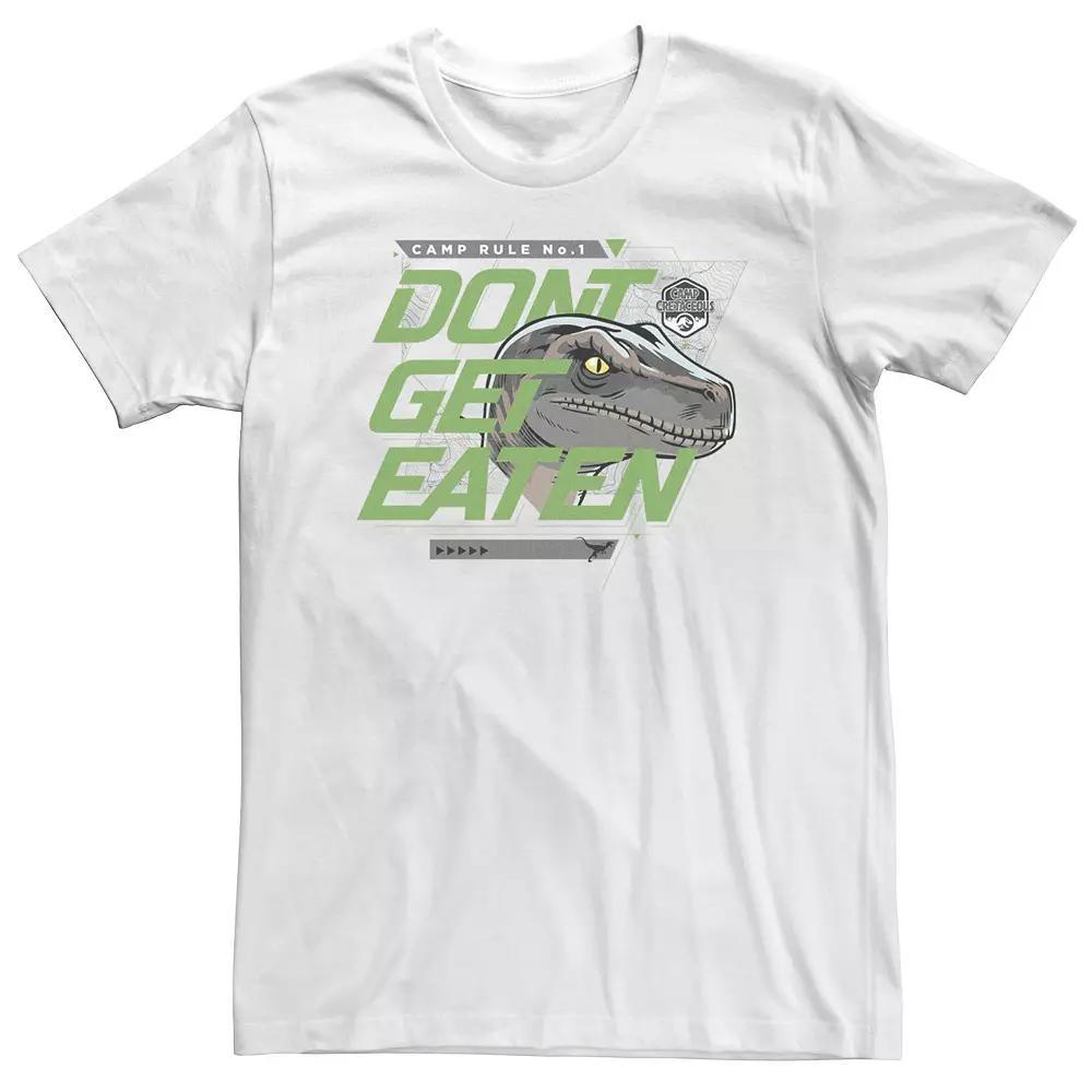 Big & Tall Jurassic World: Camp Cretaceous Rule 1 Don't Get Eaten Tee, Men's, Size: 4XL Tall, White Product Image