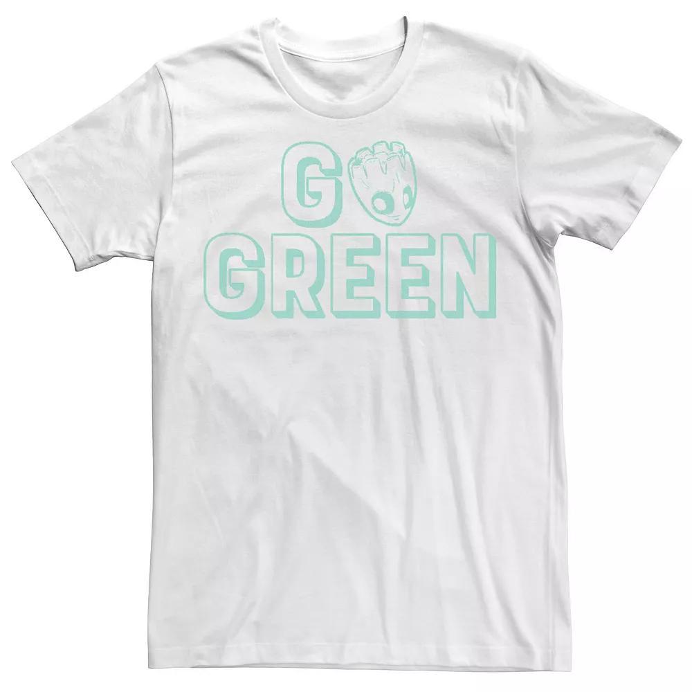 Men's Marvel Guardians Of The Galaxy Groot Go Green Tee, Size: XL, White Product Image