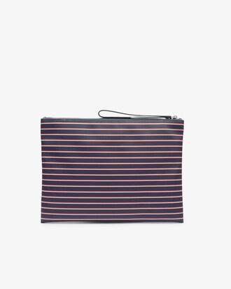 Large L.12.12 Concept Striped Clutch Product Image