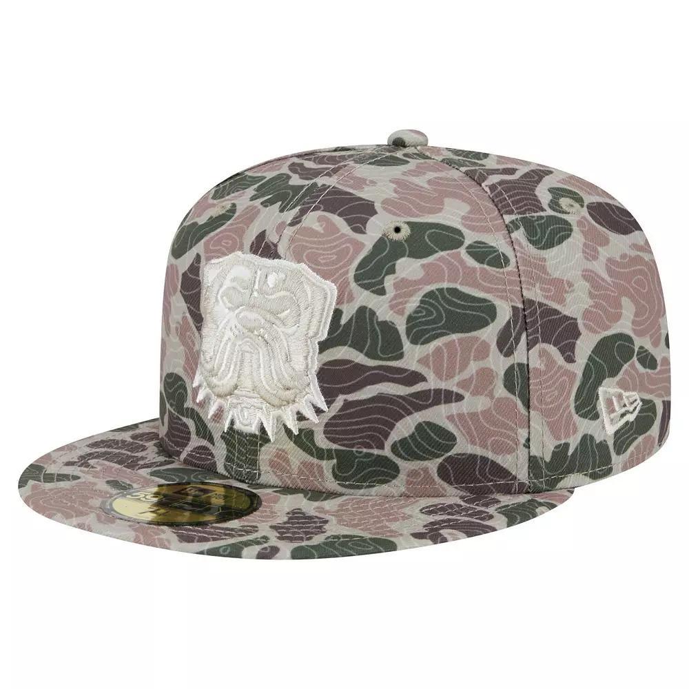 Men's New Era  Cleveland Browns Geo Camo 59FIFTY Fitted Hat, Size: 7 7/8, Green Product Image