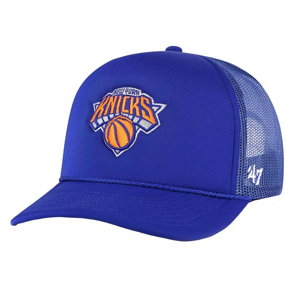 Men's '47 Blue New York Knicks Core Foam Front Trucker Adjustable Hat Product Image
