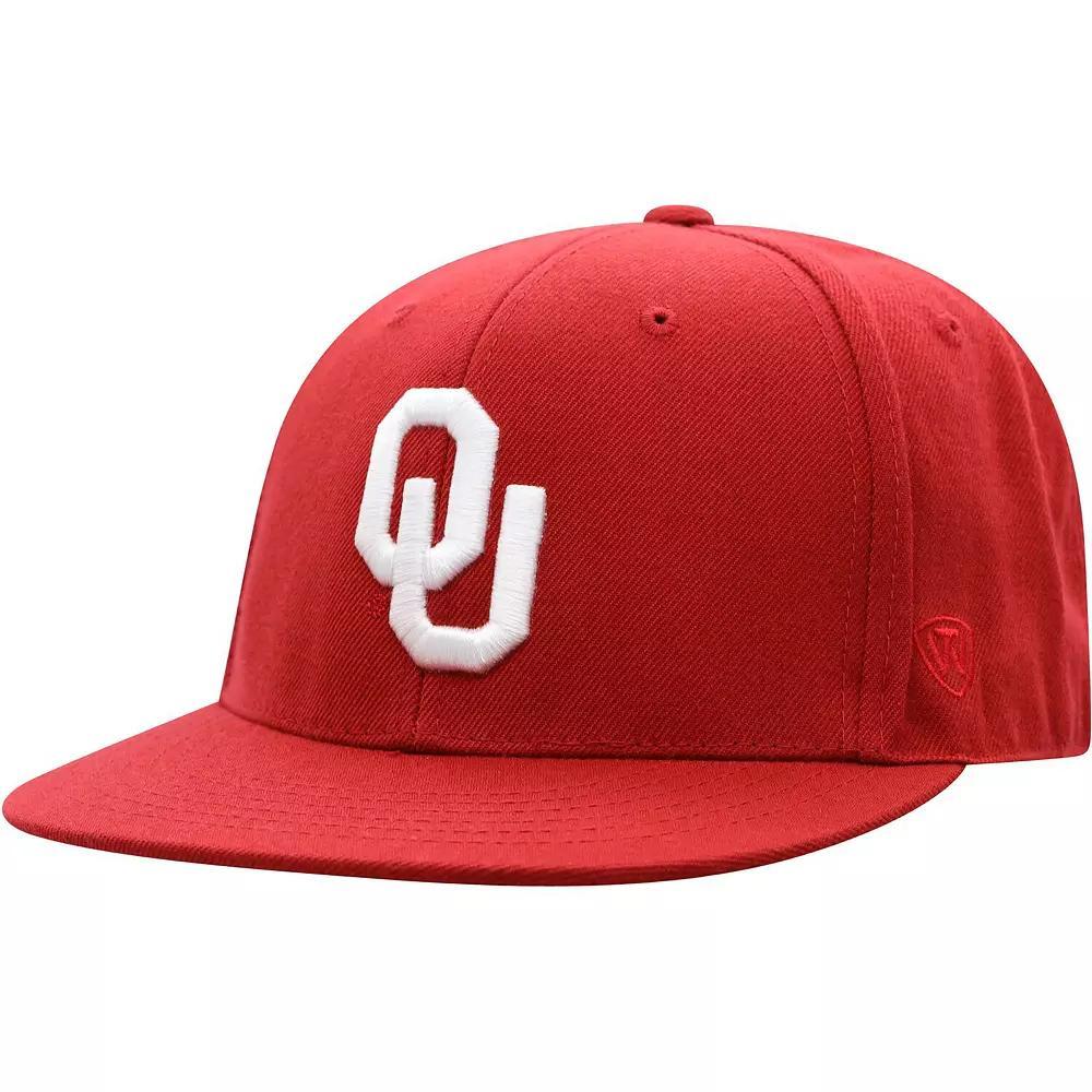 Men's Top of the World Crimson Oklahoma Sooners Team Color Fitted Hat,  Product Image