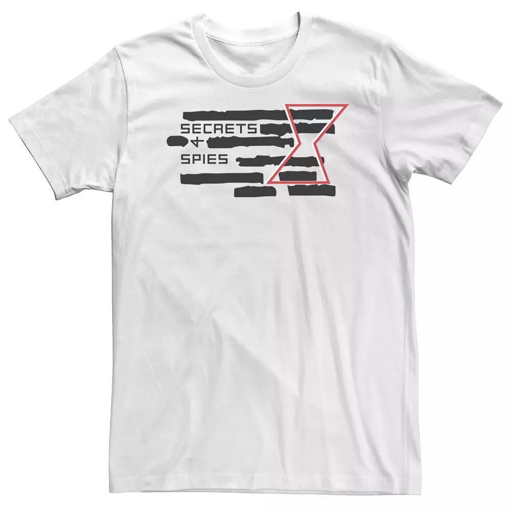 Big & Tall Marvel Black Widow Secrets And Spies Crossed Out Logo Tee, Men's,  Product Image