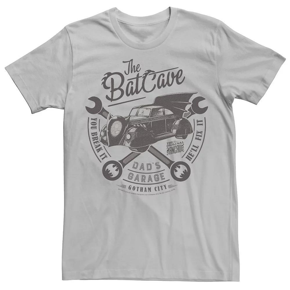 Mens DC Comics The Bat Cave Circle Text Poster Tee, Men's,  Product Image