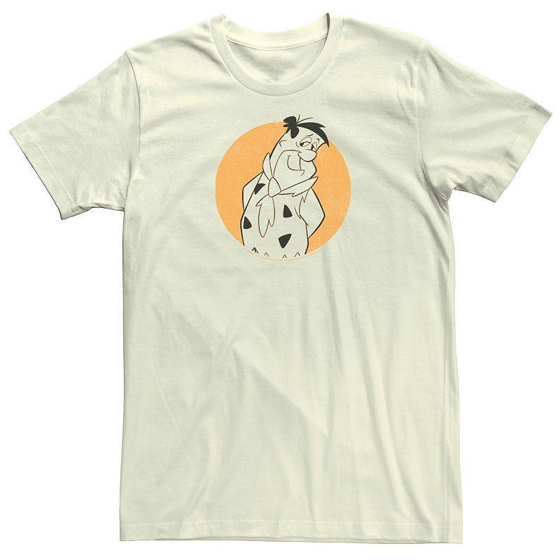 Men's The Flintstones Fred Circle Portrait Tee, Size: XXL, Natural Product Image