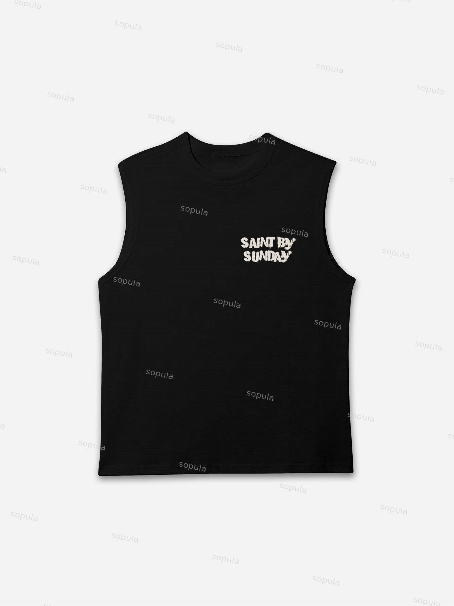 Sunday Is A Saint, Friday Is A Sinner Street Vintage Graphic Tank Top Product Image