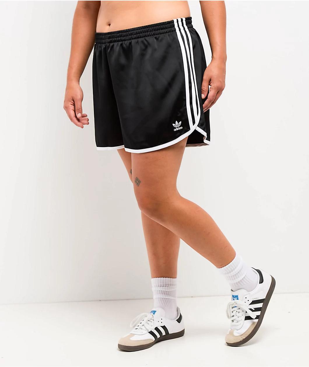 adidas Originals Adicolor 3-Stripes Sprinter Black Track Shorts Product Image