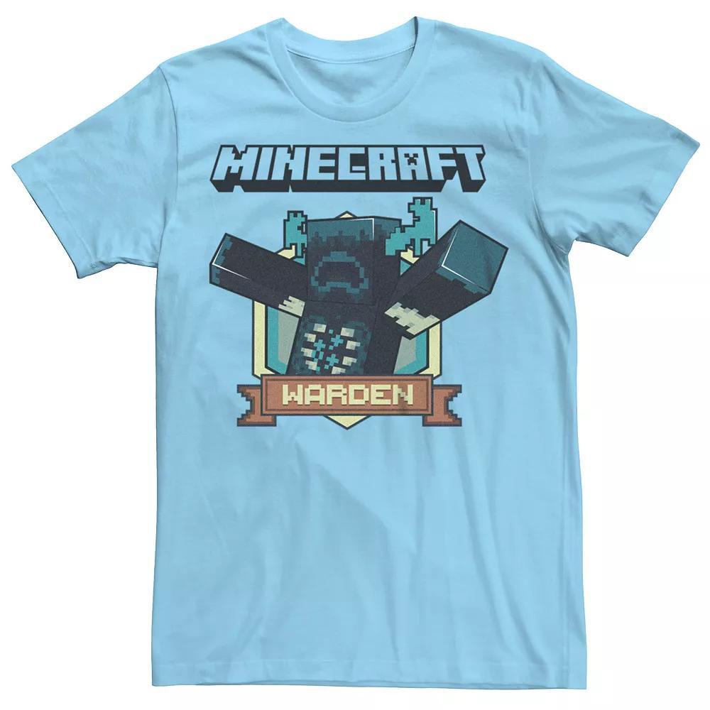 Men's Minecraft Warden Badge Graphic Tee, Size: Large, Light Blue Product Image