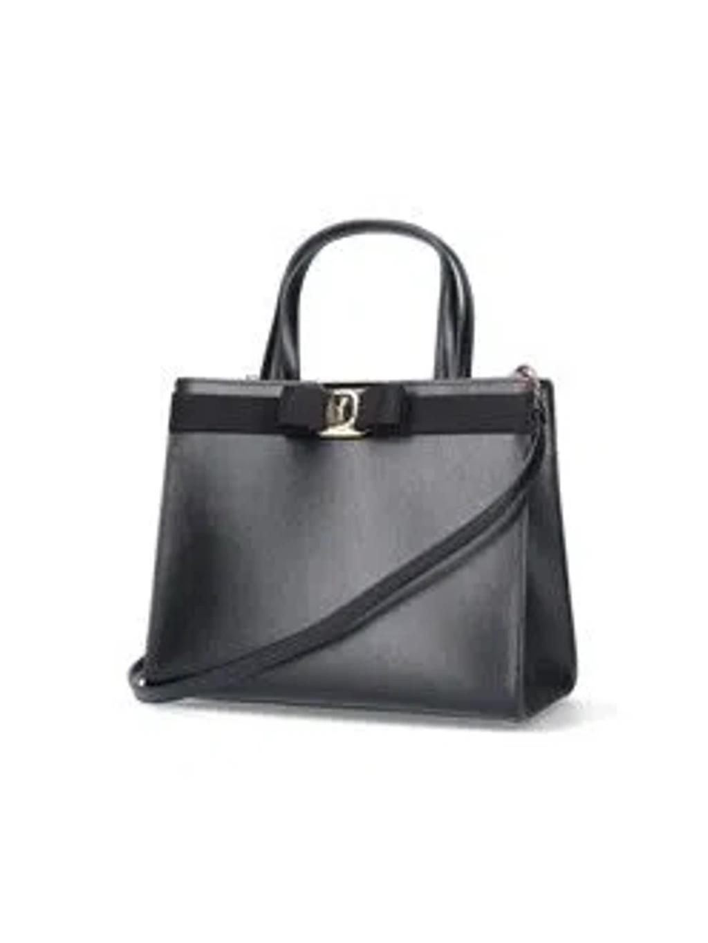 FERRAGAMO Bow Tote Bag In Black Product Image