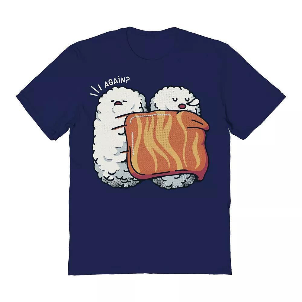 Men's COLAB89 by Threadless Sleeping Sushi Again Graphic Tee, Size: Small, Blue Product Image