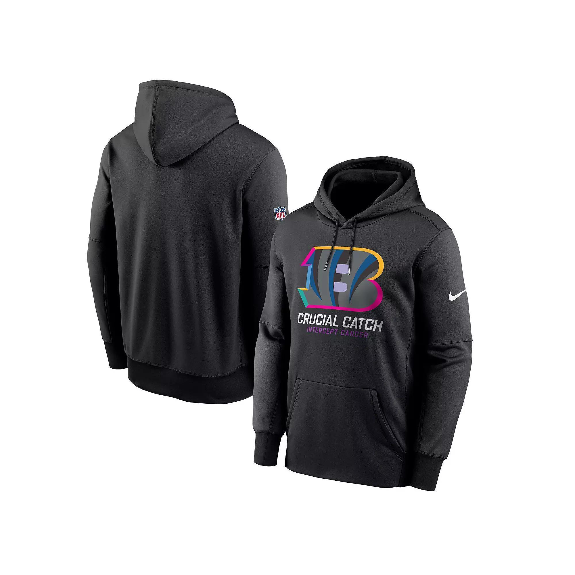 Men's Nike Black Cincinnati Bengals 2024 NFL Crucial Catch Performance Fleece Pullover Hoodie, Size: XL Product Image