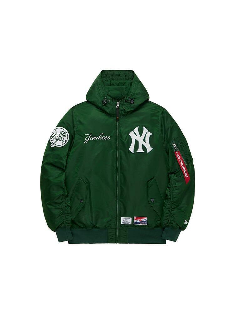 NEW YORK YANKEES X ALPHA X NEW ERA L-2B BOMBER JACKET (BLACK) Product Image