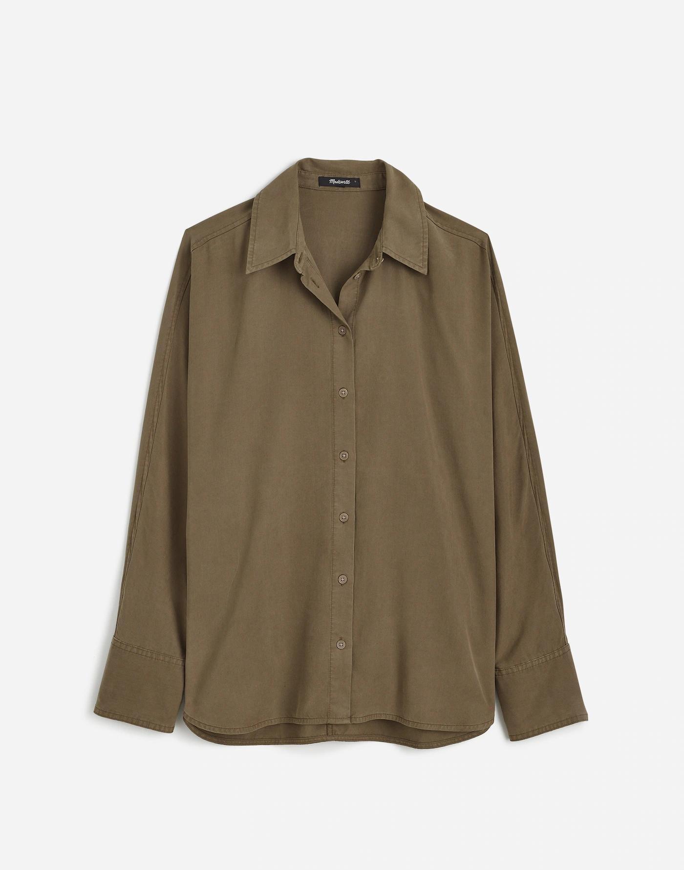 Relaxed Dolman Button-Up Shirt Product Image