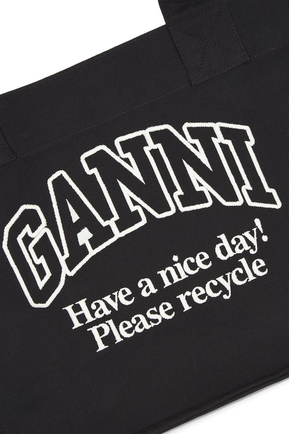 Large Easy Shopper Contrasted Logo Bag Ganni Product Image