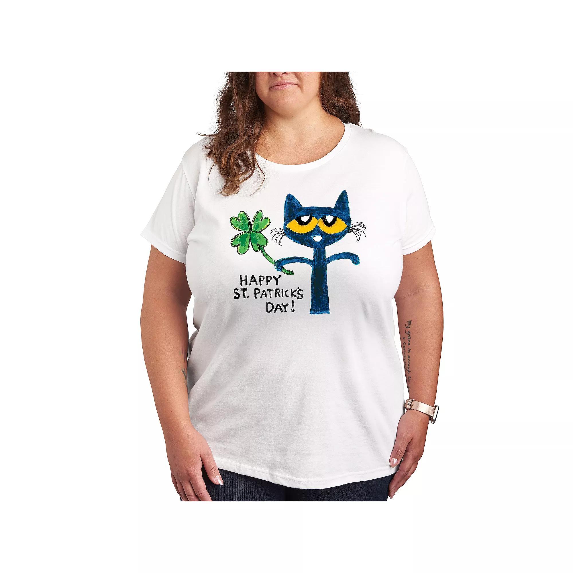 Plus Pete the Cat Happy St. Patricks Day Graphic Tee, Women's,  Product Image