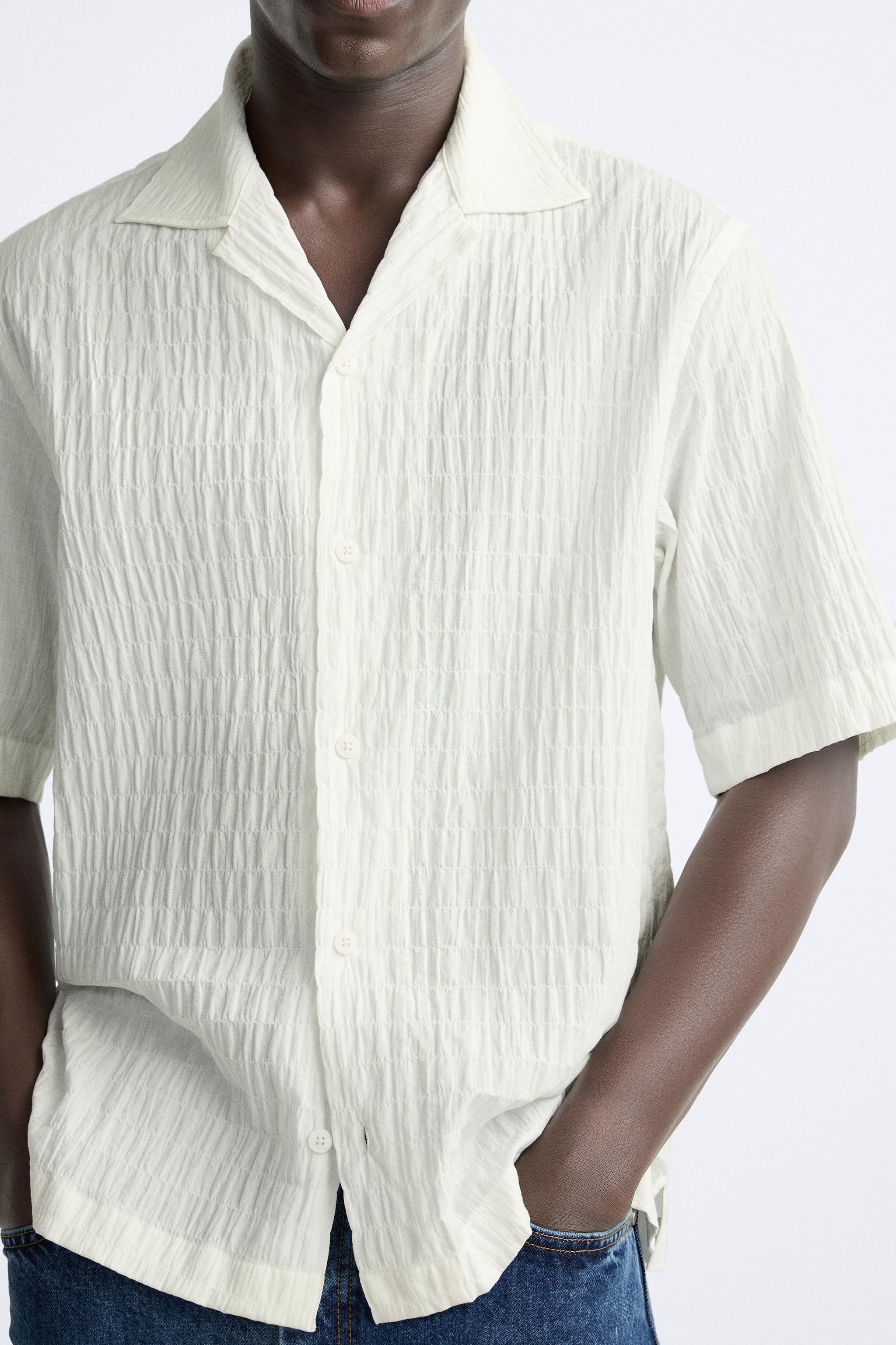 STRETCHY TEXTURED WEAVE SHIRT Product Image