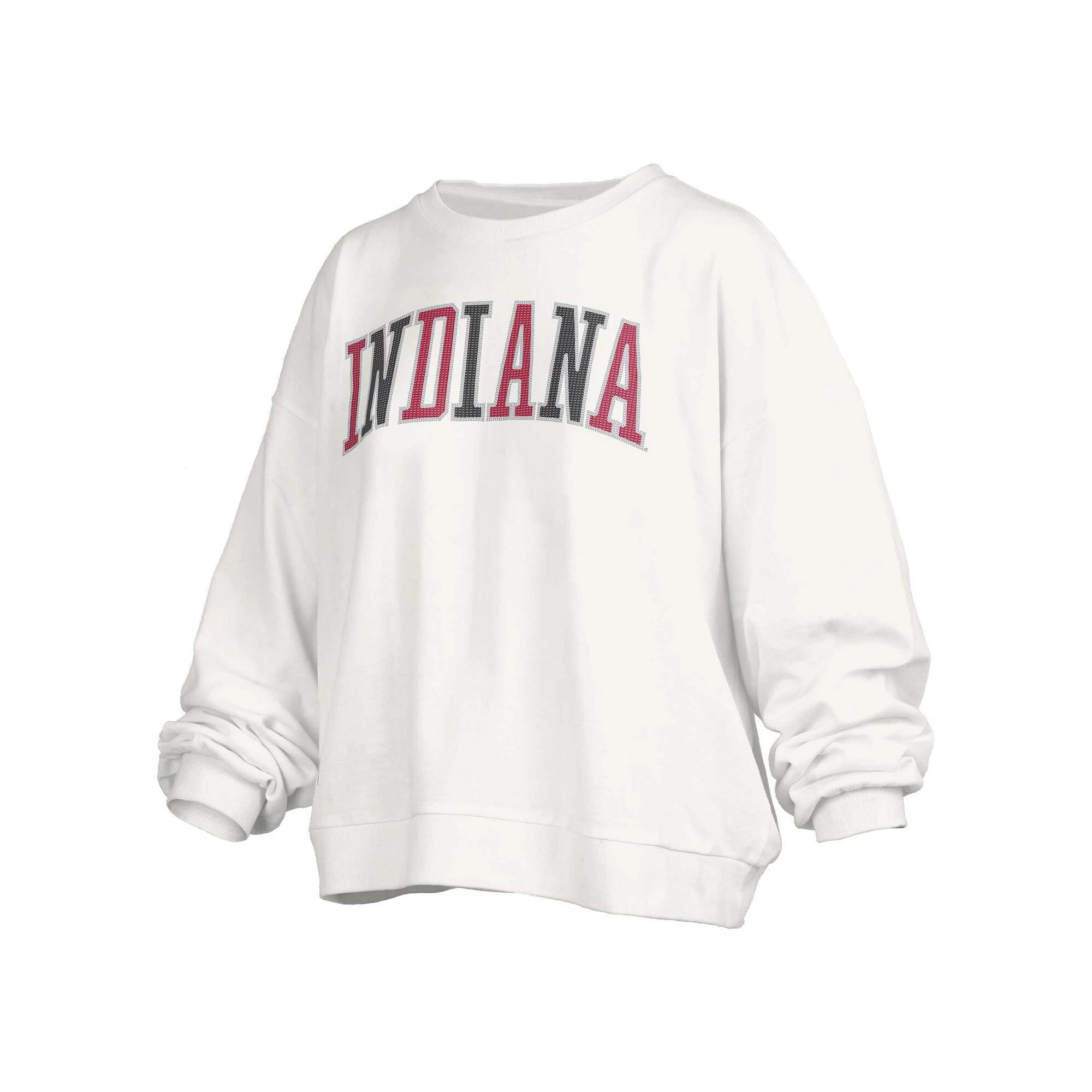 Women's Pressbox White Indiana Hoosiers Janise SequinÂ Waist Length Over Product Image
