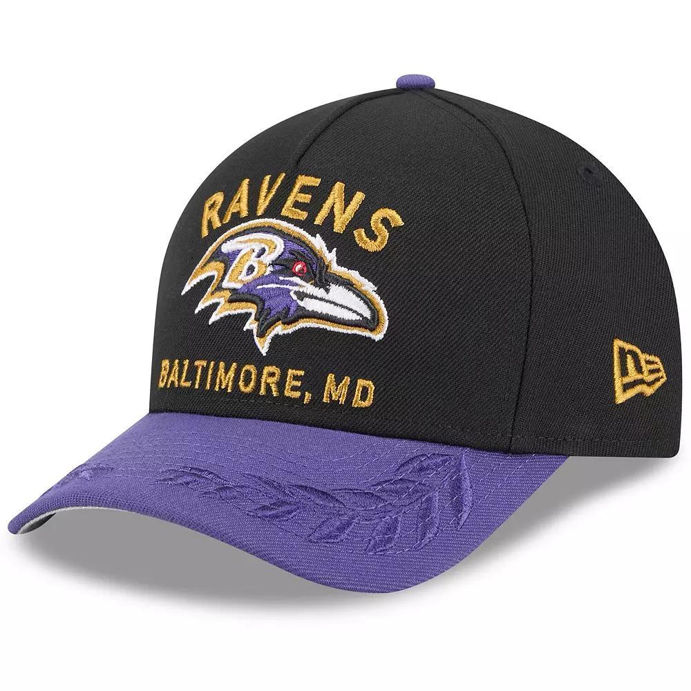 Mens New Era /Purple Baltimore Ravens 2025 NFL Draft 9FORTY A-Frame M-Crown Adjustable Hat Product Image