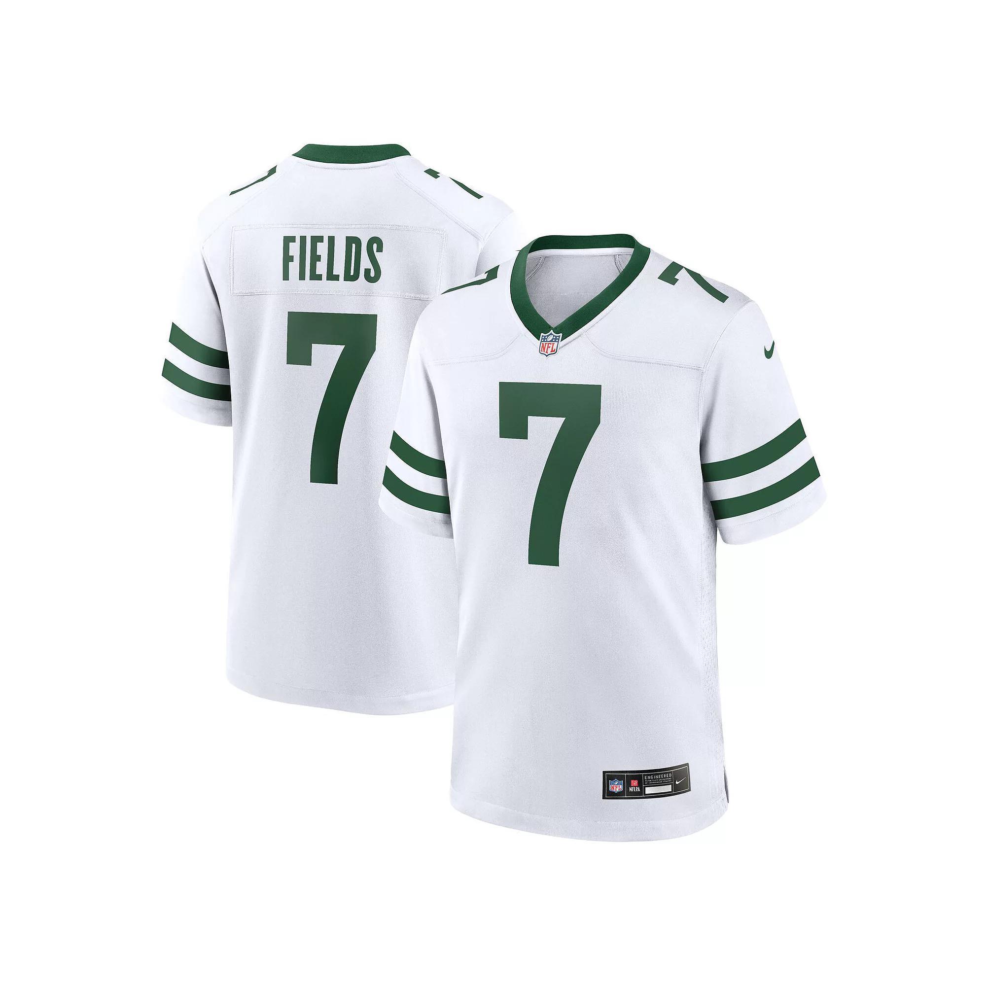 Men's Nike Justin Fields Legacy White New York Jets Game Jersey,  Product Image