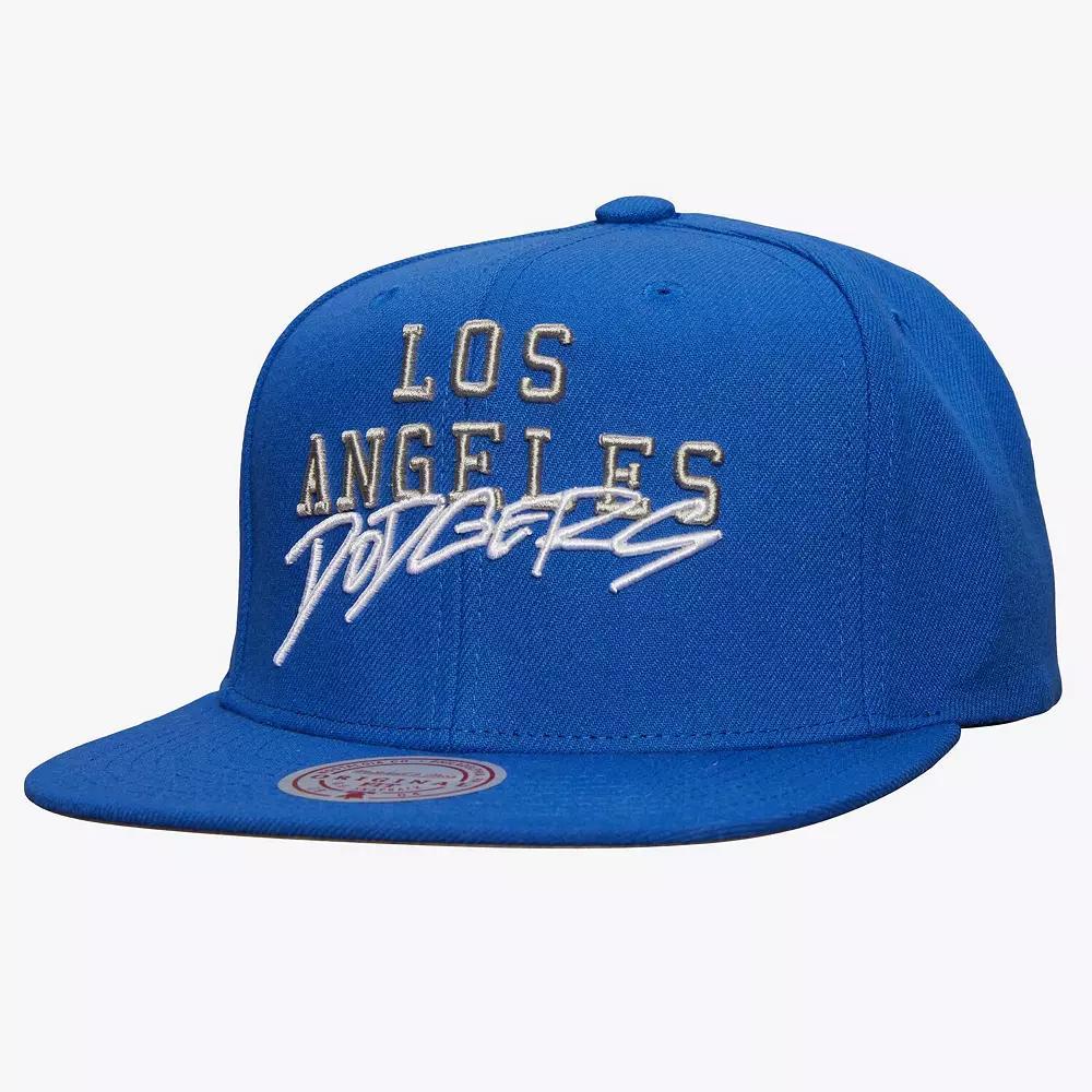 Men's Mitchell & Ness Royal Los Angeles Dodgers Team Tagged Snapback Hat, Blue Product Image