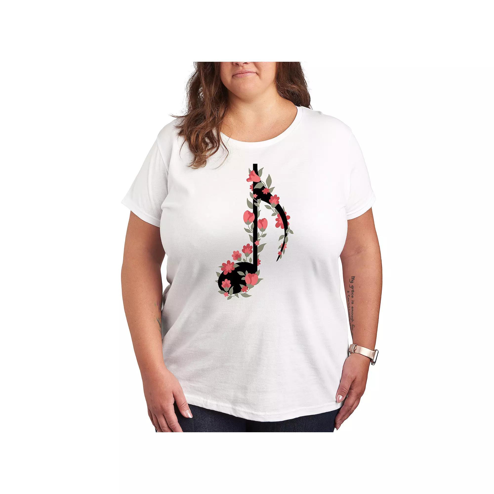 Plus Mushrooms And Flowers Graphic Tee, Women's,  Product Image
